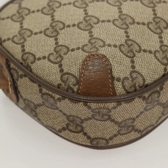 GUCCI GG Supreme Web Sherry Line Bag PVC Beige Gold 89 02 066 Auth BA3786 - Picture 5 of 16